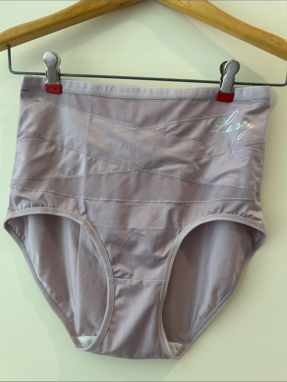 Lucky Brand 17%Elastane HighWaist Shaping Bandage Mesh Design Brief Panty size L